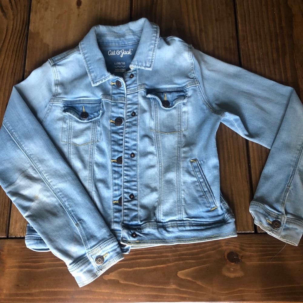 Girls L (10-12) blue Jean jacket (Cat & Jack)